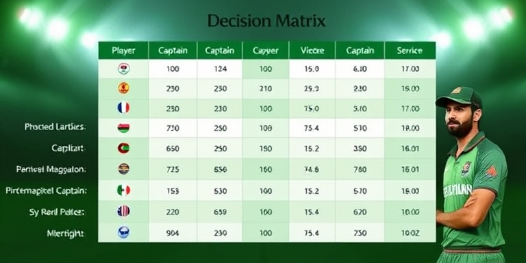 WinBuzz VIP Pro VIP captain decision matrix